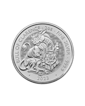 The Royal Tudor Beasts 2023 Bull of Clarence 2oz Silver Bullion Coin